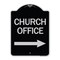 Signmission Church Office With Right Arrow Heavy-Gauge Aluminum Architectural Sign, 24" x 18", BS-1824-24276 A-DES-BS-1824-24276 - alternate 1